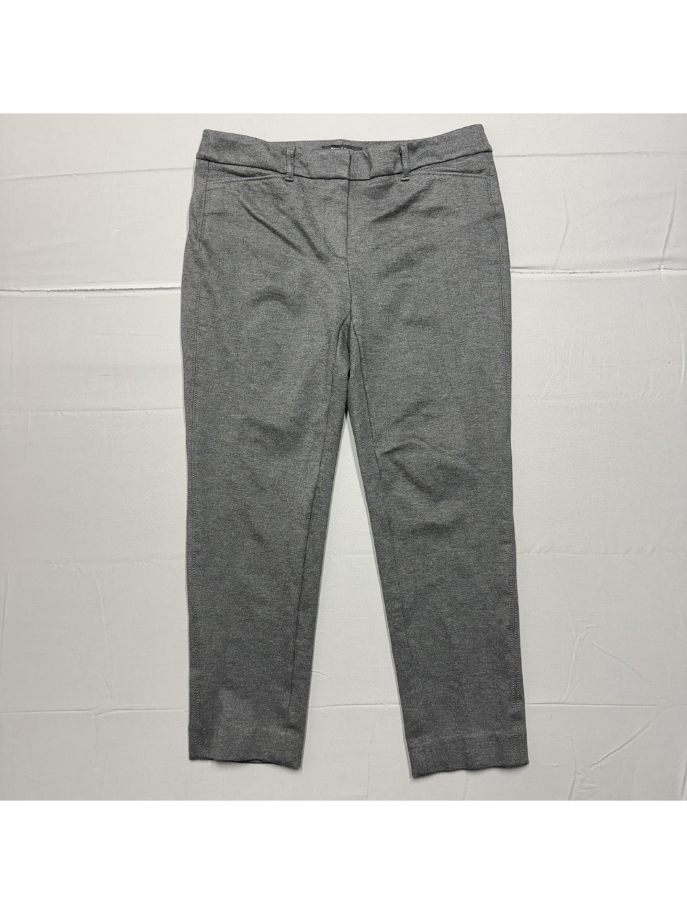 White House Black Market Womens Slim Ankle Pants Rayon Stretch 4R Grey Workwear